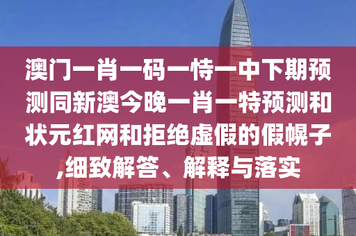 澳門一肖一碼一恃一中下期預(yù)測(cè)同新澳今晚一肖一特預(yù)測(cè)和狀元紅網(wǎng)和拒絕虛假的假幌子,細(xì)致解答、解釋與落實(shí)