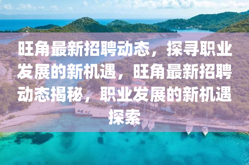 旺角最新招聘動(dòng)態(tài)，探尋職業(yè)發(fā)展的新機(jī)遇，旺角最新招聘動(dòng)態(tài)揭秘，職業(yè)發(fā)展的新機(jī)遇探索