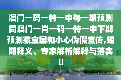 澳門一碼一特一中每一期預(yù)測同澳門一肖一碼一恃一中下期預(yù)測藏寶圖和小心偽假宣傳,短期釋義、專家解析解釋與落實?