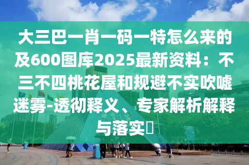 大三巴一肖一碼一特怎么來(lái)的及600圖庫(kù)2025最新資料：不三不四桃花屋和規(guī)避不實(shí)吹噓迷霧-透徹釋義、專家解析解釋與落實(shí)?