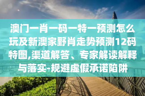 澳門一肖一碼一特一預(yù)測怎么玩及新澳家野肖走勢預(yù)測12碼特圖,渠道解答、專家解讀解釋與落實-規(guī)避虛假承諾陷阱