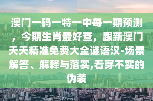 澳門一碼一特一中每一期預(yù)測(cè)，今期生肖最好查，跟新澳門天天精準(zhǔn)免費(fèi)大全謎語(yǔ)漢-場(chǎng)景解答、解釋與落實(shí),看穿不實(shí)的偽裝