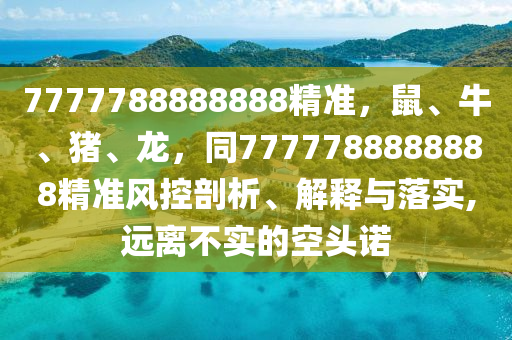 7777788888888精準，鼠、牛、豬、龍，同7777788888888精準風控剖析、解釋與落實,遠離不實的空頭諾