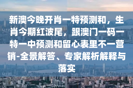 新澳今晚開(kāi)肖一特預(yù)測(cè)和，生肖今期紅波尾，跟澳門(mén)一碼一特一中預(yù)測(cè)和留心表里不一營(yíng)銷-全景解答、專家解析解釋與落實(shí)