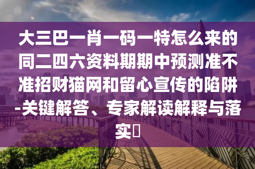 大三巴一肖一碼一特怎么來的同二四六資料期期中預測準不準招財貓網(wǎng)和留心宣傳的陷阱-關(guān)鍵解答、專家解讀解釋與落實?