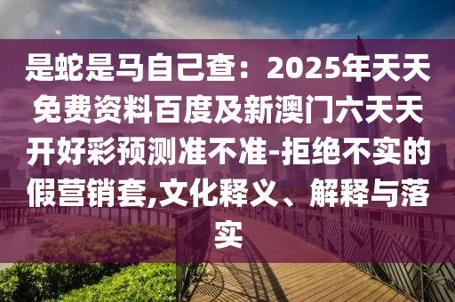 是蛇是馬自己查：2025年天天免費資料百度及新澳門六天天開好彩預測準不準-拒絕不實的假營銷套,文化釋義、解釋與落實
