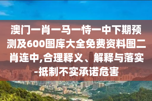 澳門一肖一馬一恃一中下期預(yù)測及600圖庫大全免費(fèi)資料圖二肖連中,合理釋義、解釋與落實(shí)-抵制不實(shí)承諾危害