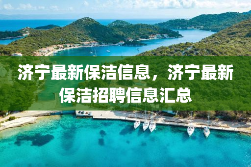 濟寧最新保潔信息，濟寧最新保潔招聘信息匯總石家莊阿鷗環(huán)保科技有限公司